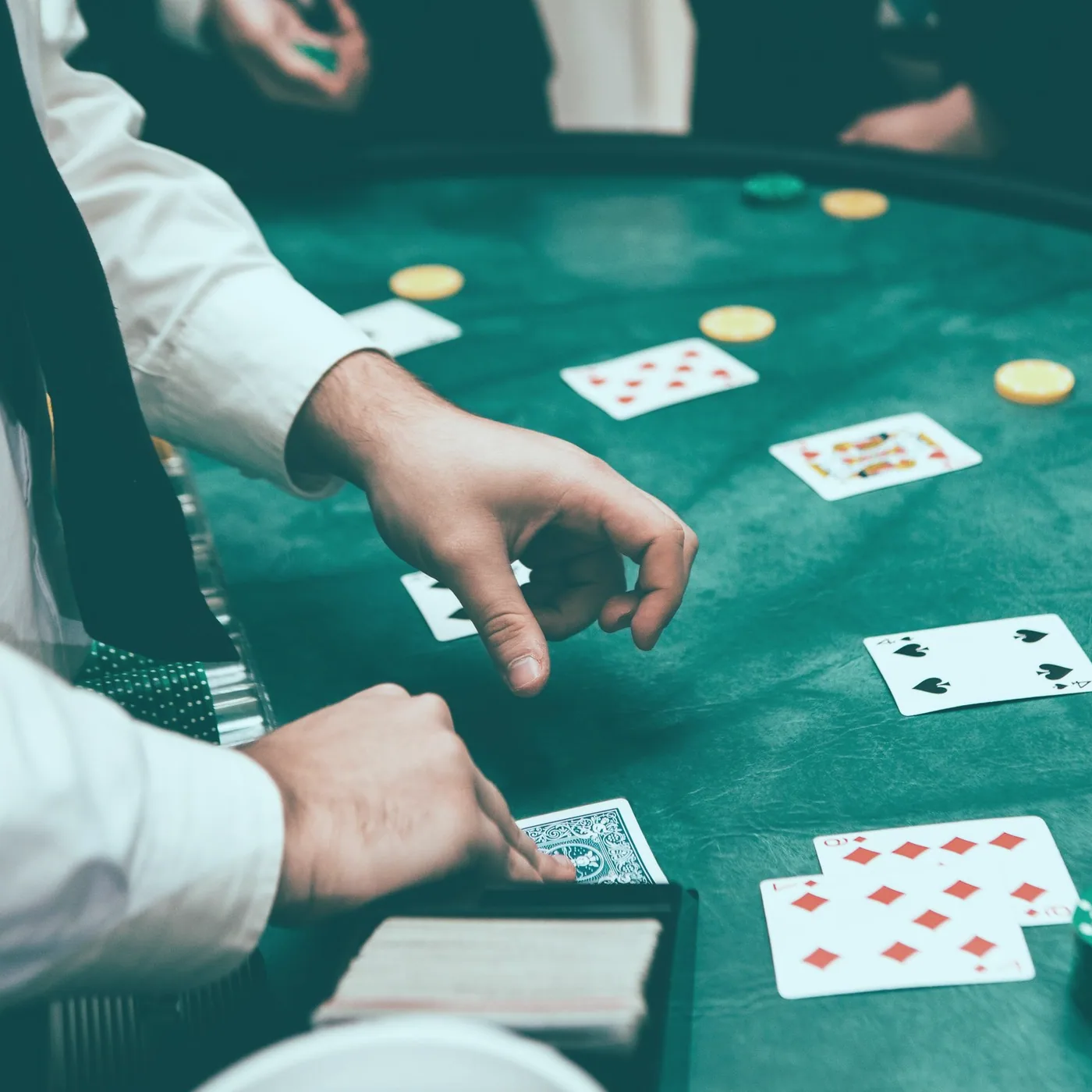 A points chip stack on the felt